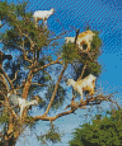 Tree Goats Diamond Painting