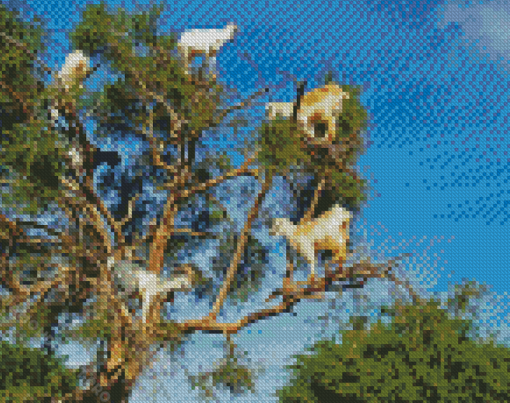 Tree Goats Diamond Painting