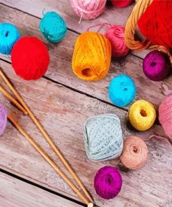 Yarn And Crochets Stitches Diamond Painting