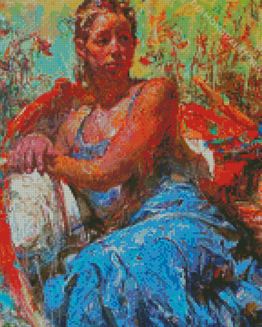 Abstarct Woman On Boat Diamond Painting