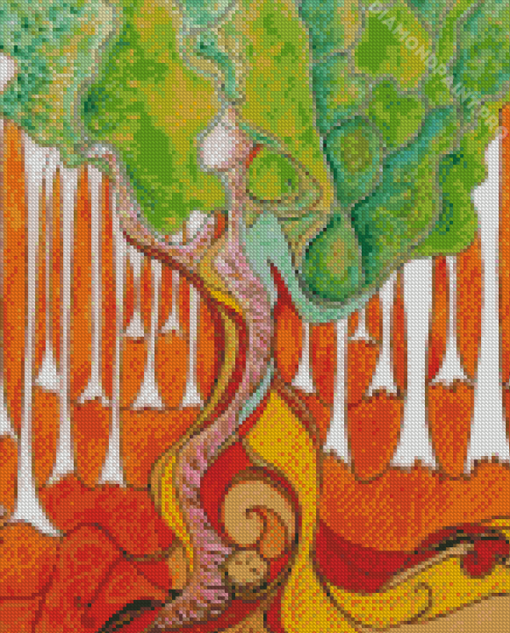 Abstract Female Tree Art Diamond Painting