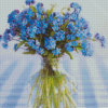 Aesthetic Blue Flowers In Jar Diamond Painting