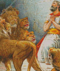 Aesthetic Daniel In The Lions Den Diamond Painting