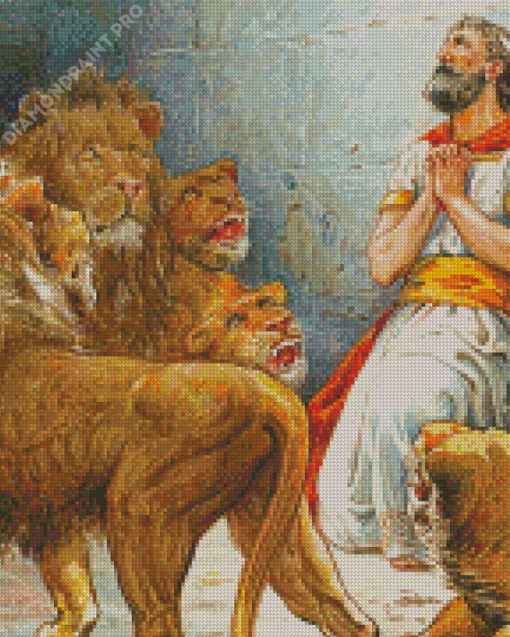 Aesthetic Daniel In The Lions Den Diamond Painting