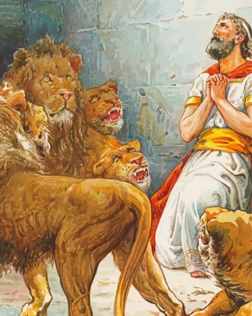 Aesthetic Daniel In The Lions Den Diamond Painting