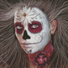 Aesthetic Sugar Skull Girl Art Diamond Painting