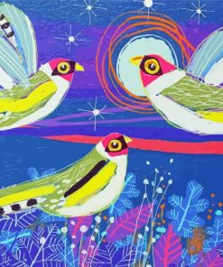 Aesthetic Three Birds Art Diamond Painting