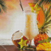 Aesthetic Tropical Drinks Art Diamond Painting