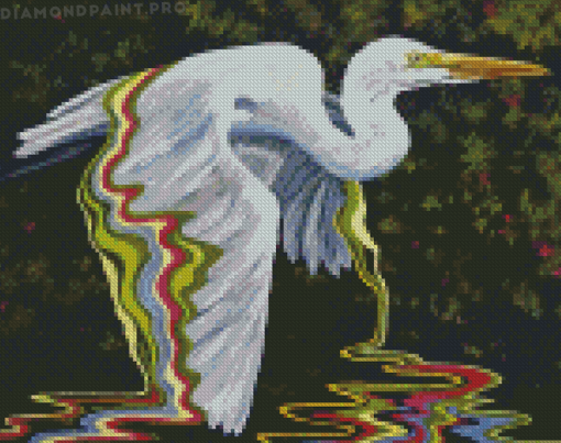 Aesthetic White Heron Art Diamond Painting