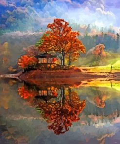 Autumn In Korea Landscape Nature Diamond Painting