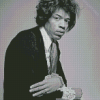 Black And White Jimi Hendrix Diamond Painting