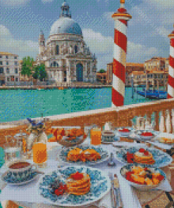 Breakfast Morning In Venice Diamond Painting