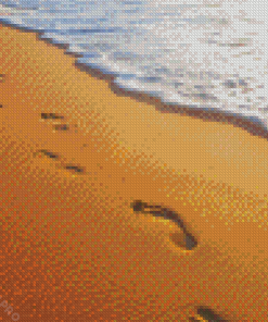 Footsteps In The Sand Diamond Painting