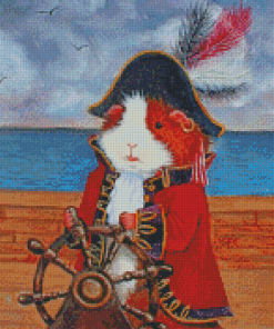 Guinea Pig Pirate Diamond Painting