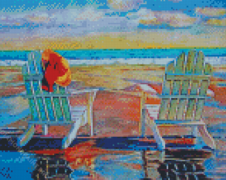 Summer Deck Chairs Art Diamond Painting