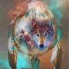 Wolf And Dream Catcher Diamond Painting