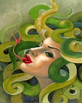 Woman With Snake Tongue Diamond Painting
