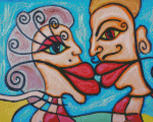Abstract Couple Diamond Painting