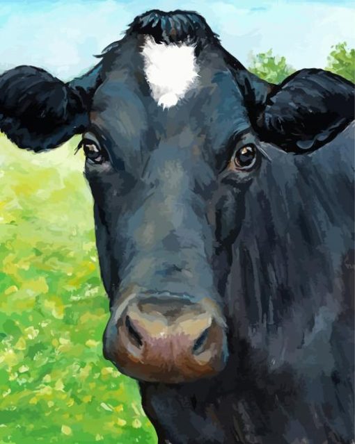 Aesthetic Black Cow Diamond Painting