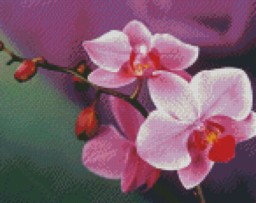 Aesthetic Pink Orchid Diamond Painting