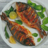 Aesthetic Fish Cooking Art Diamond Painting