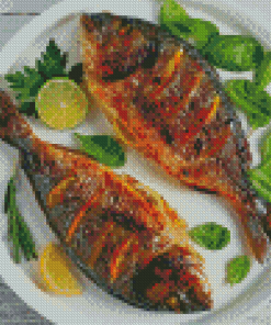 Aesthetic Fish Cooking Art Diamond Painting