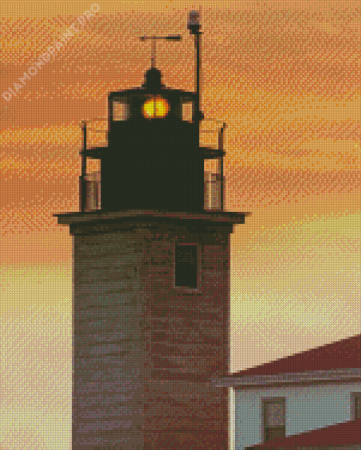 Beavertail Lighthouse Tower Diamond Painting