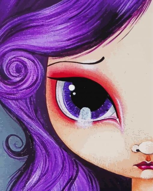 Big Violet Eyes Art Diamond Painting