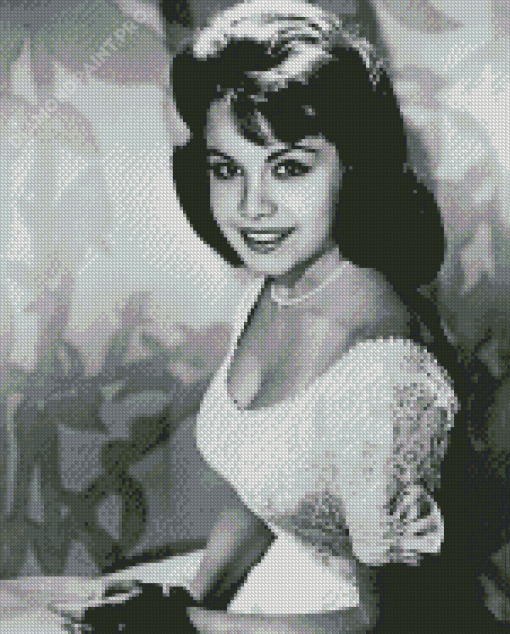 Black And White Annette Funicello Diamond Painting