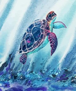 Blue Turtle Art Diamond Painting