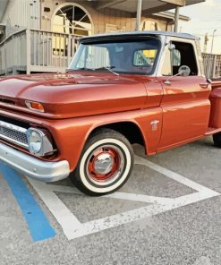 Brown 64 Chevy Stepside Truck Diamond Painting