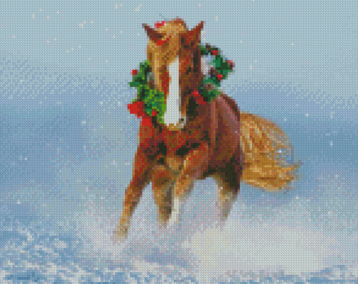 Christmas Horse Diamond Painting