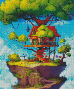 Fantasy Tree House Diamond Painting