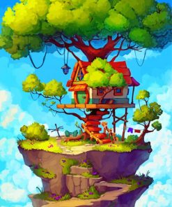 Fantasy Tree House Diamond Painting
