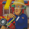 Fireman Sam Character Diamond Painting
