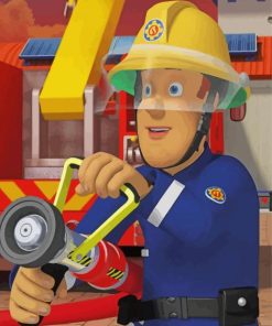 Fireman Sam Character Diamond Painting