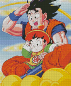 Goku And Kid On Flying Nimbus Diamond Painting