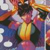 Hawkgirl Comic Book Diamond Painting