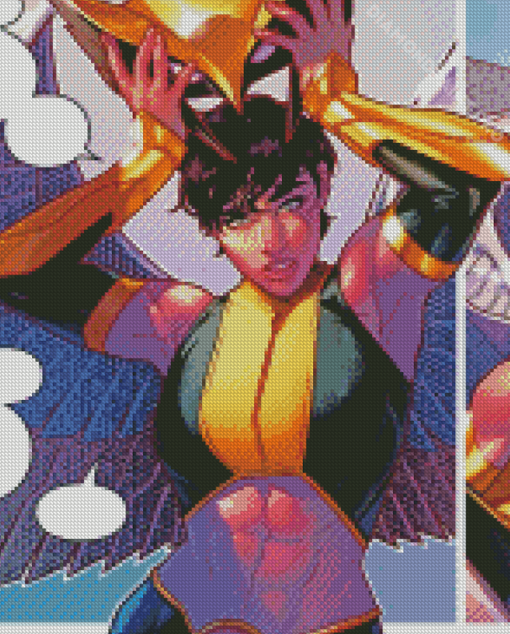 Hawkgirl Comic Book Diamond Painting
