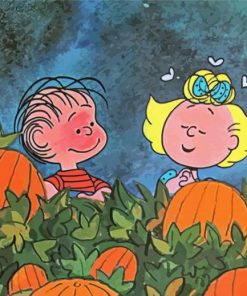 It's The Great Pumpkin Charlie Brown Art Diamond Painting