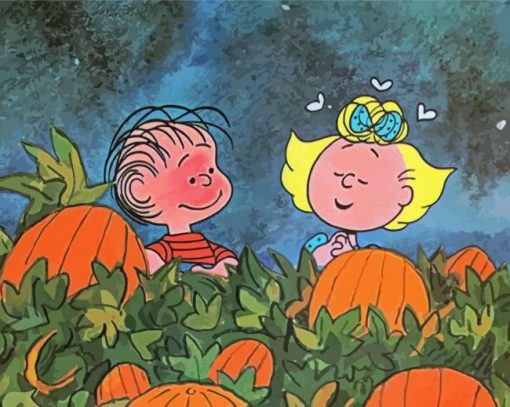 It's The Great Pumpkin Charlie Brown Art Diamond Painting