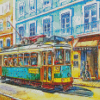 Lisbon Tram Art Diamond Painting