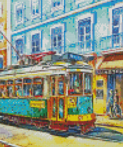 Lisbon Tram Art Diamond Painting