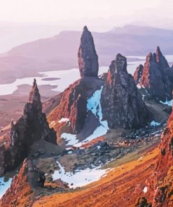 Old Man Of Storr In Winter Diamond Painting