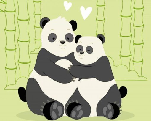 Panda Couple Diamond Painting