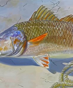 The Red Drum Fish Diamond Painting