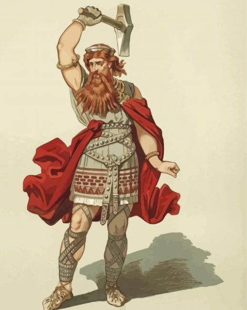 Thunor Anglo Saxon God By Carl Emil Doepler Diamond Painting