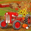 Tractor With Sunflowers Diamond Painting