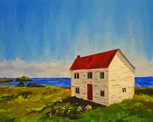 Aeshetic Saltbox House Art Diamond Painting