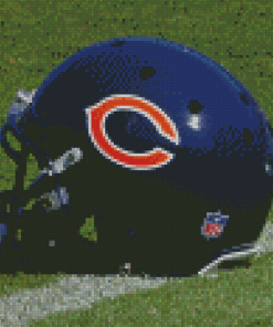 Aesthetic Chicago Bears Helmet Diamond Painting